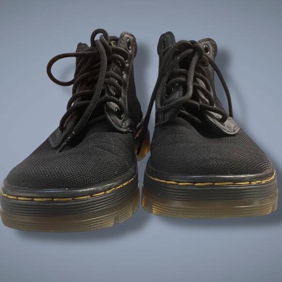 Women's Size 5 Dr. Martens - Bonny Tech Black Element & Black Poly Combat Boots - Picture 4 of 9